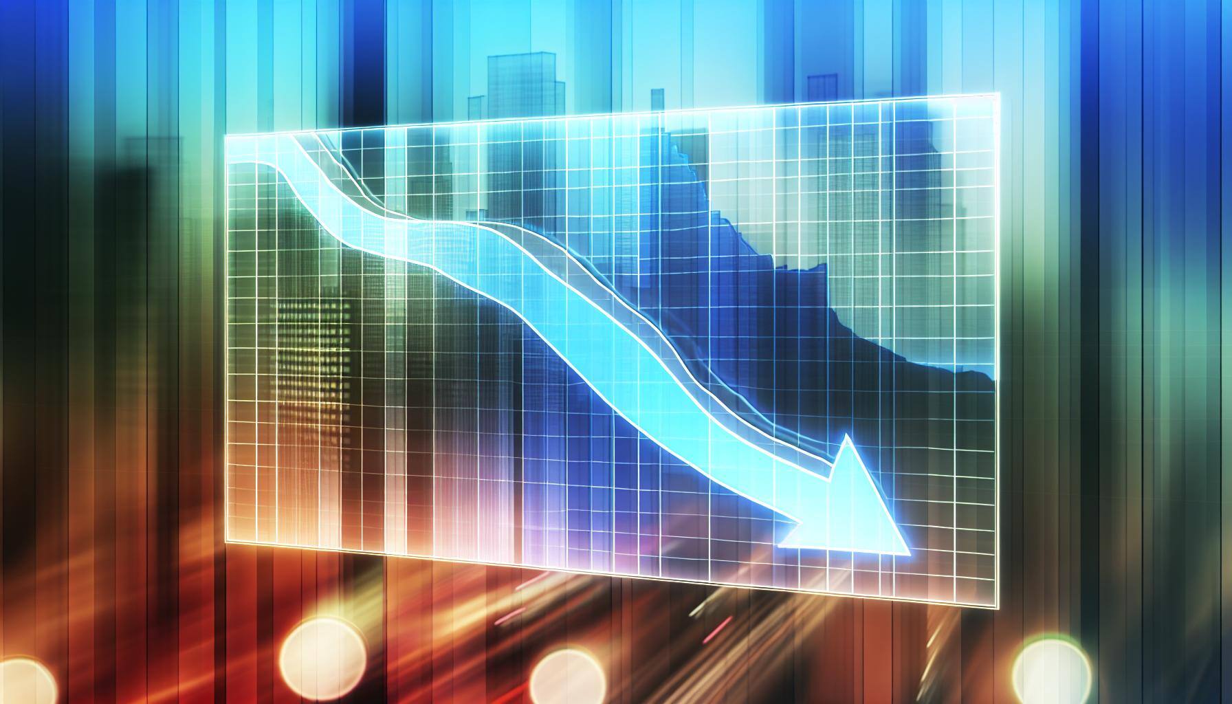 A chart depicting slowing growth in the economy